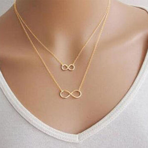 Double Infinity Pendant Necklace