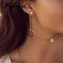 Load image into Gallery viewer, Long Dangle Crystal Earrings