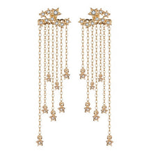 Load image into Gallery viewer, Long Dangle Crystal Earrings