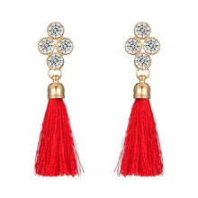 Load image into Gallery viewer, Gold Color Crystal Drop Earrings