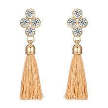 Load image into Gallery viewer, Gold Color Crystal Drop Earrings
