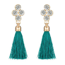 Load image into Gallery viewer, Gold Color Crystal Drop Earrings