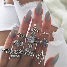 Load image into Gallery viewer, Silver Ring Set Women