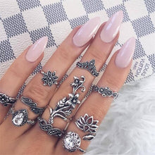 Load image into Gallery viewer, Silver Ring Set Women