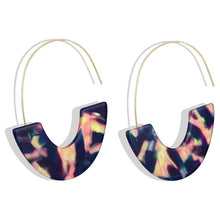 Load image into Gallery viewer, Gold Silver Black Stud Earring