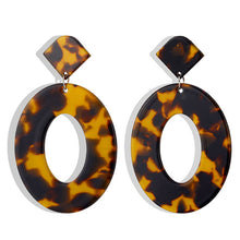 Load image into Gallery viewer, Leopard Print Long Dangle Earrings