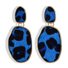 Load image into Gallery viewer, Leopard Print Long Dangle Earrings