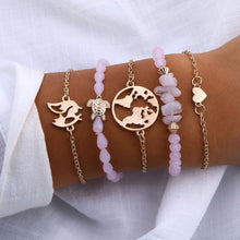 Load image into Gallery viewer, Pink Stone Bracelets Sets
