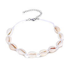 Load image into Gallery viewer, Chain Natural Seashell Choker Necklace